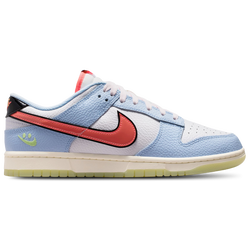 Men Shoes - Nike Dunk Low - White-Flash Crimson-Hydrogen Blue