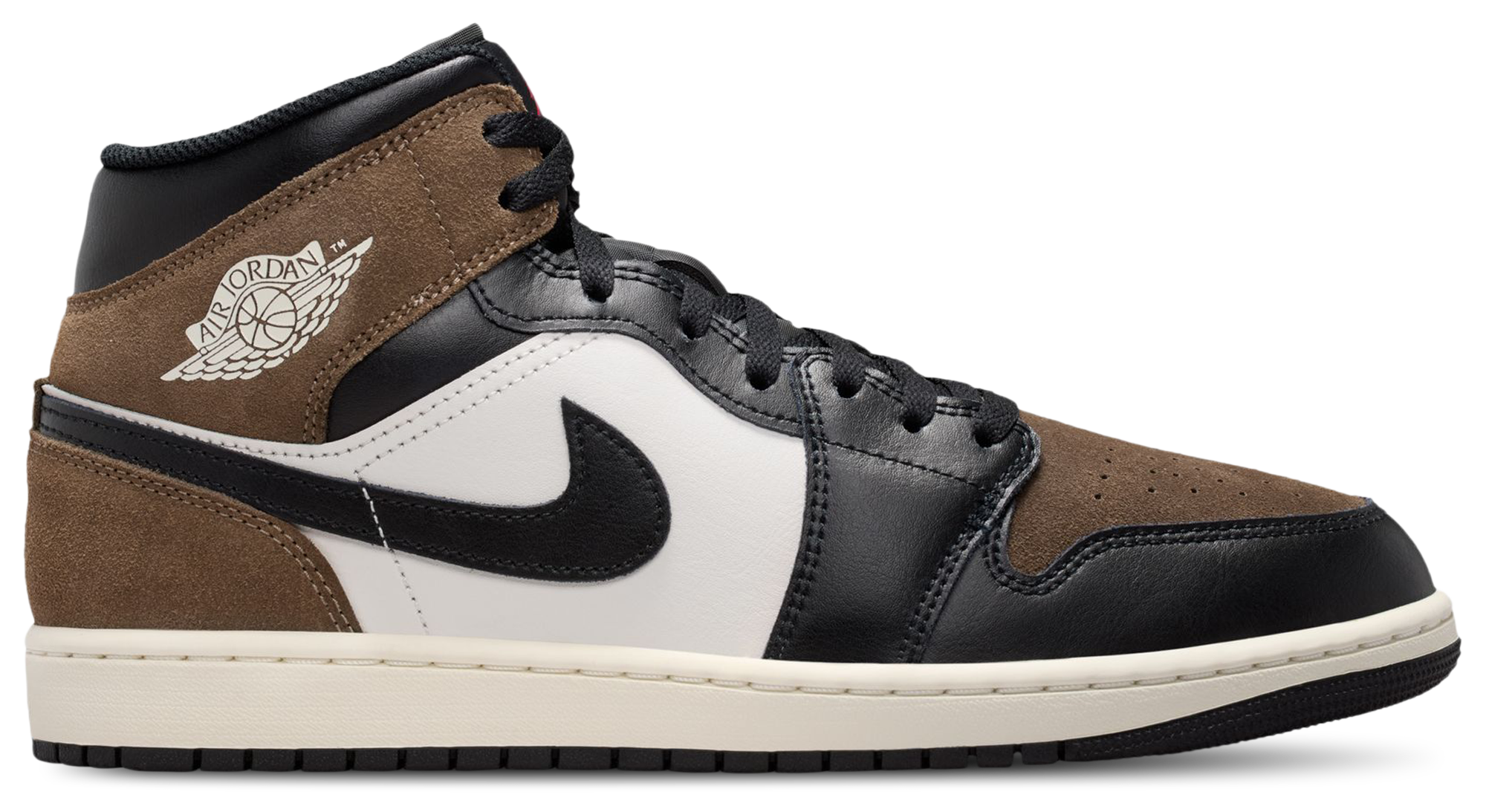 Jordan 1 Mid - Men Shoes (Black-Phantom-Palomino)