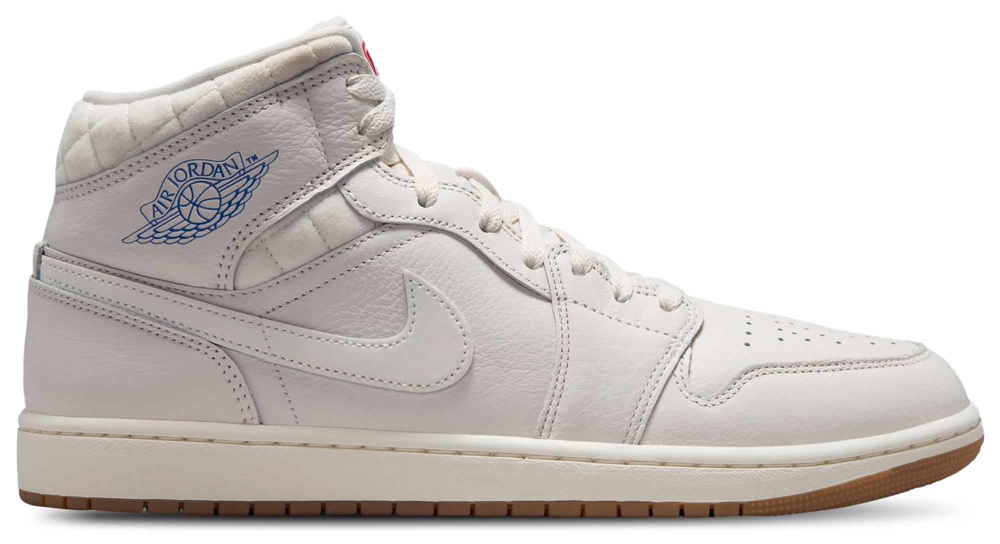 Jordan 1 Mid - Men Shoes (Phantom-Sail-Gum Dark Brown)