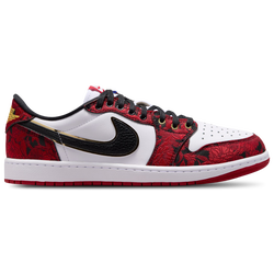 Men Shoes - Jordan 1 Low Retro SE - Black-Varsity Red-White