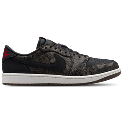 Men Shoes - Jordan 1 Low - Black-University Red-Palomino