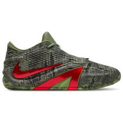 Men Shoes - Nike Ja 4 - Oil Green-Bright Crimson-Light Lemon Teist