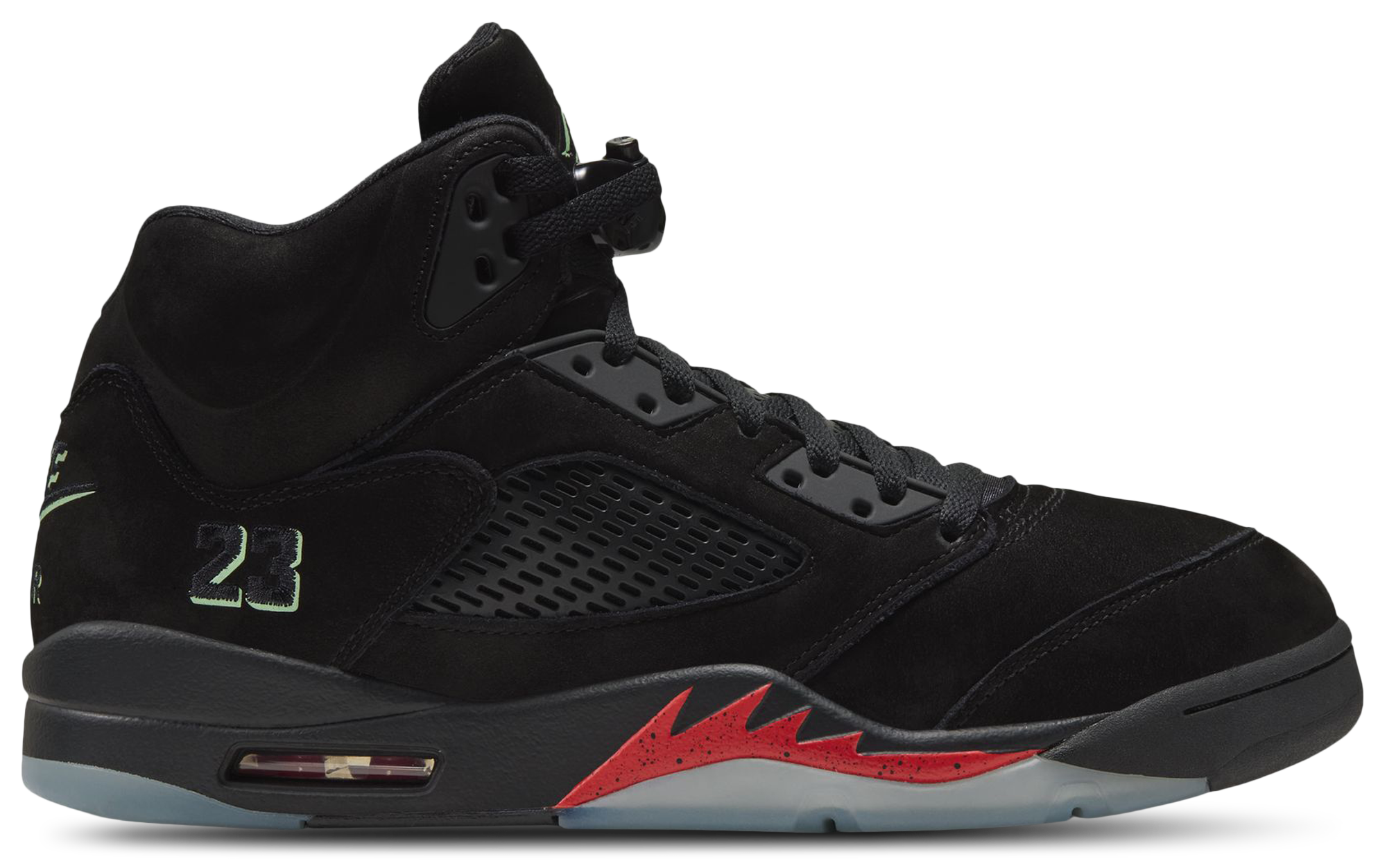 Jordan 5 Retro - Men Shoes (Black-Black-Picante Red)
