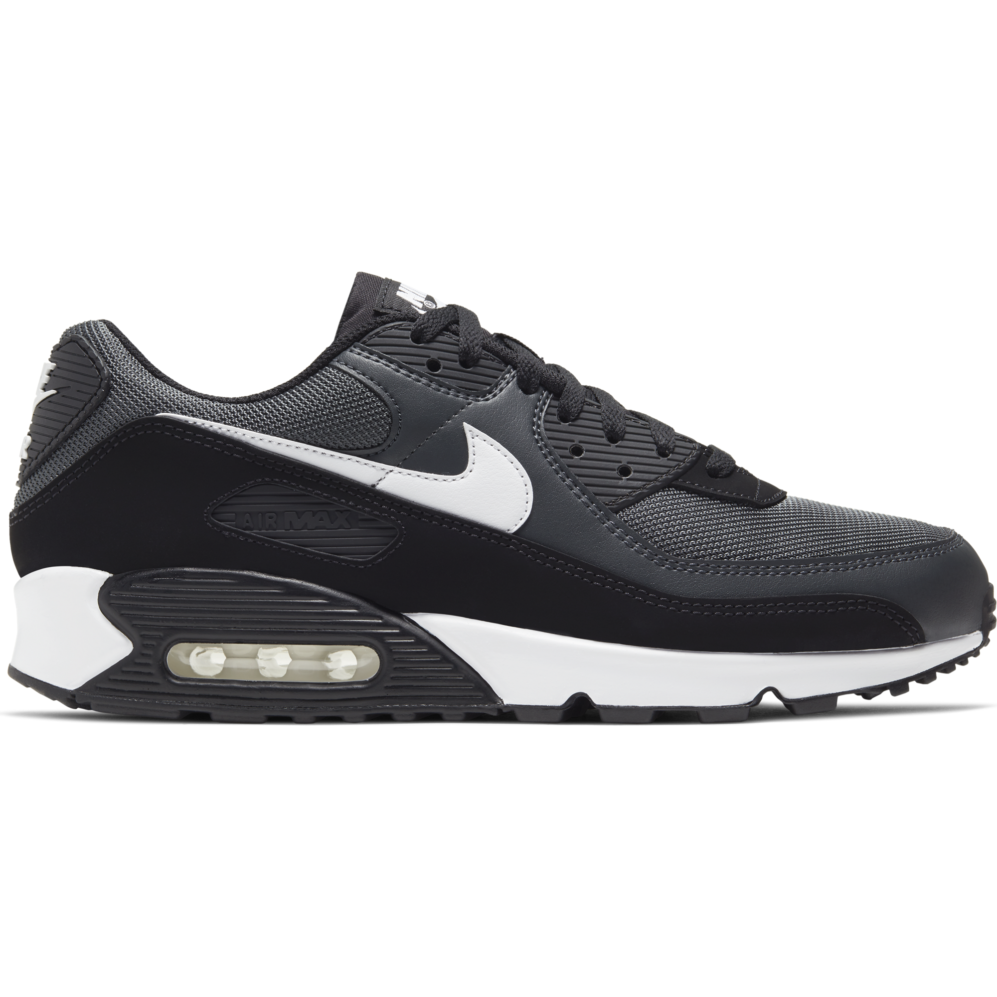 Nike air max 90 essential black and sales grey