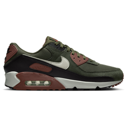 Men Shoes - Nike Air Max 90 - Cargo Khaki-Lt Silver-Red Sepia