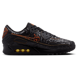 Men Shoes - Nike Air Max 90 - Black-Black-Magma Orange