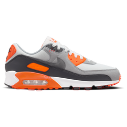 Men Shoes - Nike Air Max 90 - Summit White-Smoke Grey-Safety Orange