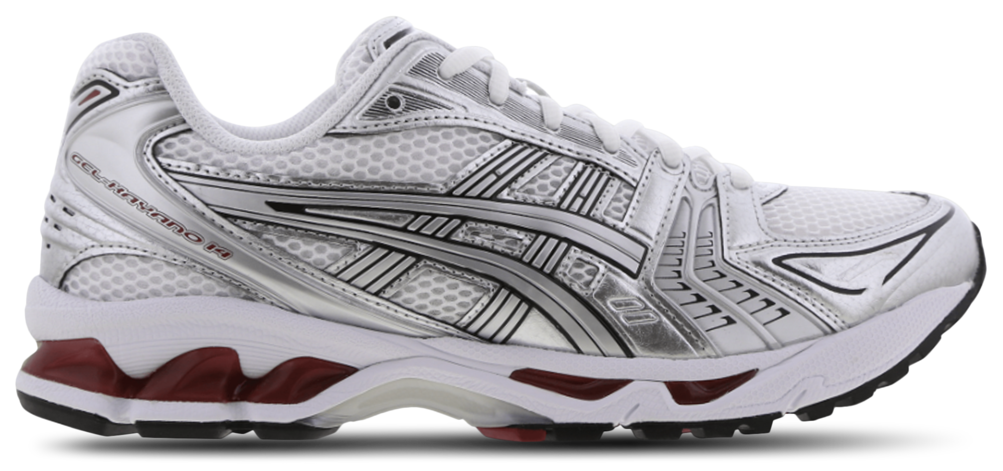 Asics Gel-Kayano 14 - Men Shoes (White-Pure Silver-Red)