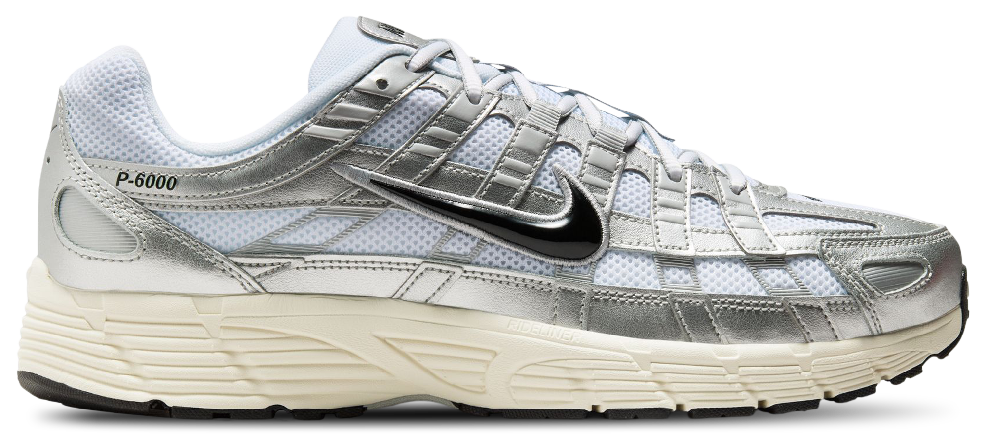 Nike P-6000 - Men Shoes (White-Black-Mtlc Silver)