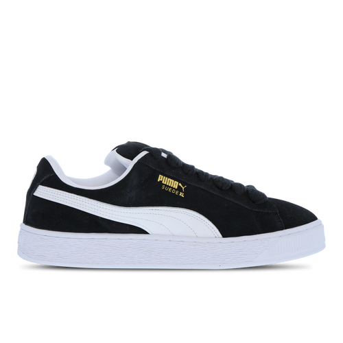 Puma suede black white on feet best sale