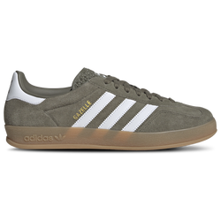 Men Shoes - adidas Gazelle Indoor - Olive Strata-Ftwr White-Gold Met