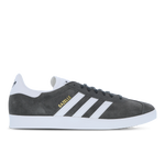 Solid Grey-White-Gold- -ADI GAZELLE DK GRY