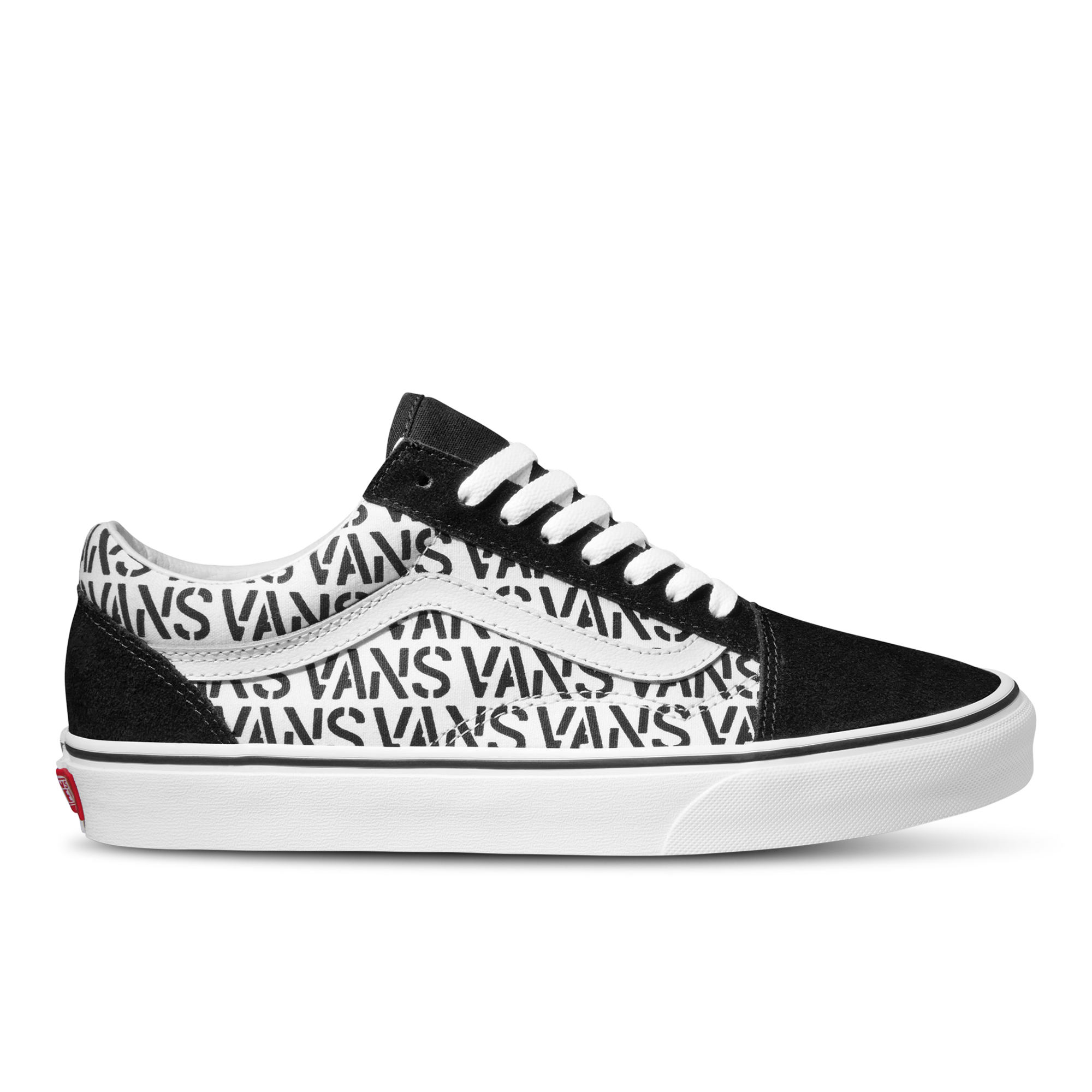 Black and white outlet vans footlocker