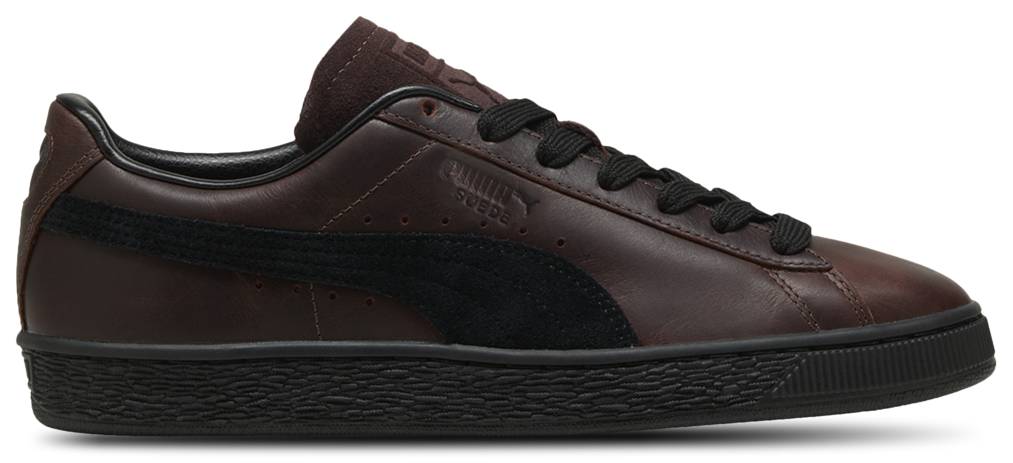 Puma Suede Dressed - Men Shoes (Leather Brown-Puma Black)