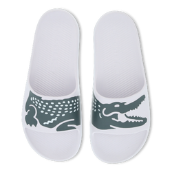 Men Flip-Flops and Sandals - Lacoste Croco 2 Slide - White-Dark Green