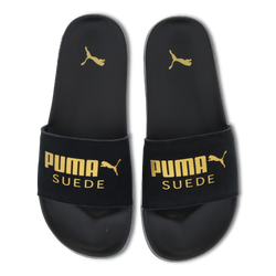 Men Flip-Flops and Sandals - Puma Leadcat 2 Slide - Black-Team Gold