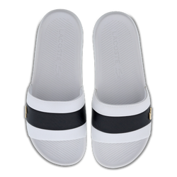 Men Flip-Flops and Sandals - Lacoste Croco Slide - White-Black
