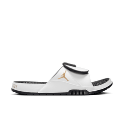 Men Flip-Flops and Sandals - Jordan Hydro XI Retro - White-Metallic Gold-Black