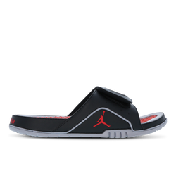 Men Flip-Flops and Sandals - Jordan Hydro 4 Retro - Black-Fire Red-Cement Grey