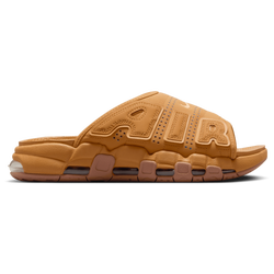 Men Flip-Flops and Sandals - Nike Air More Uptempo Slide - Flax-Flax-Gum Med Brown