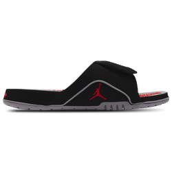 Men Flip-Flops and Sandals - Jordan Hydro 4 Retro Slide - Black-Fire Red-Cement Grey