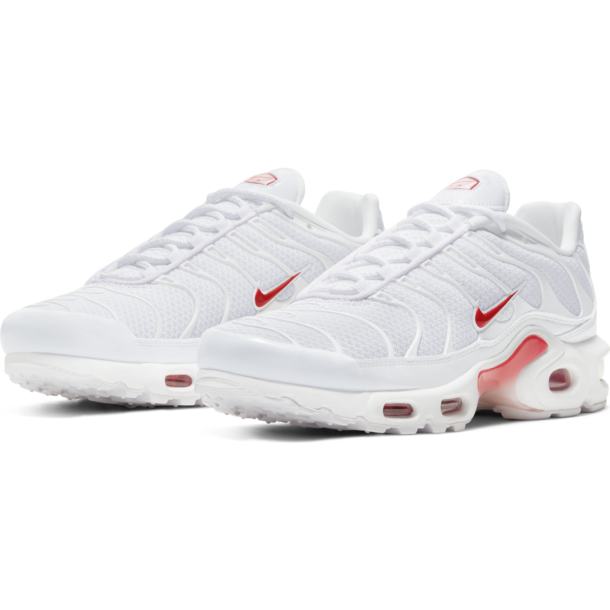 white tns with red tick