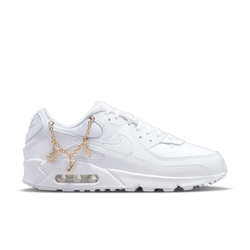 Women Shoes - Nike Air Max 90 Premium - White-White-Metallic Gold