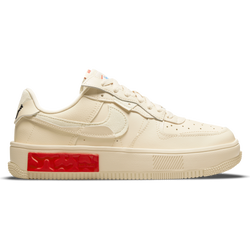 Women Shoes - Nike Air Force 1 Fontanka - Pearl White-Pearl White-University Red