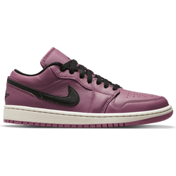 Women Shoes - Jordan 1 Low - Light Mulberry-Black-Light Bone
