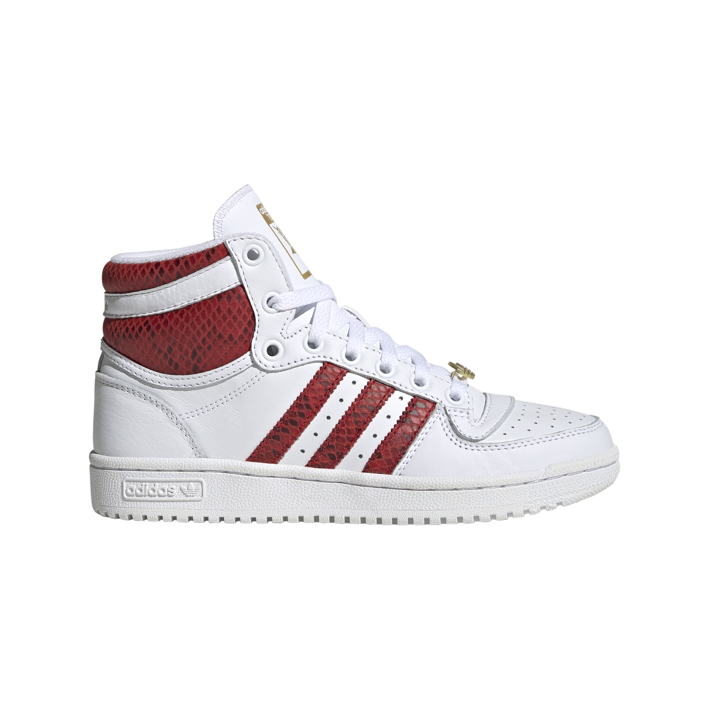 Adidas high top womens shoes white red sale