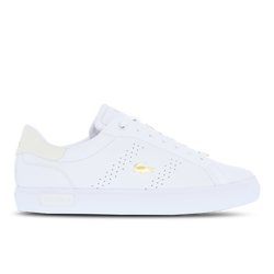 Women Shoes - Lacoste Powercourt - White-Gold Metallic