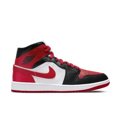 Women Shoes - Jordan 1 Mid - Black-Fire Red-White