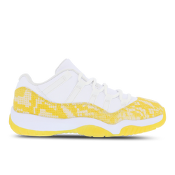 Women Shoes - Jordan 11 Retro Low - White-Tour Yellow