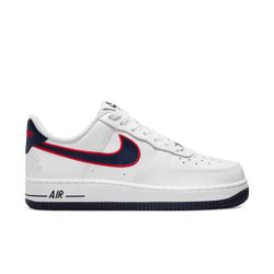 Women Shoes - Nike Air Force 1 - White-Obsidian-Univ Red