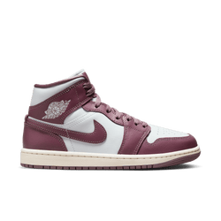 Women Shoes - Jordan 1 Mid - Pure Platnum-Mauve