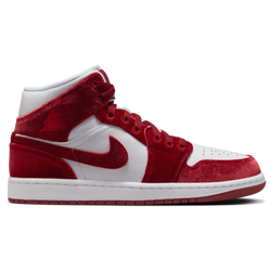 Women Shoes - Jordan 1 Mid SE - White-Gym Red