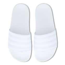 Women Flip-Flops and Sandals - adidas Adilette - Silver Met-Ftwr White