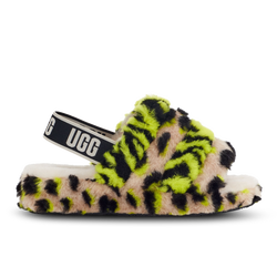 Women Shoes - UGG Fluff Yeah Animalia Slide - Key Lime-Key Lime