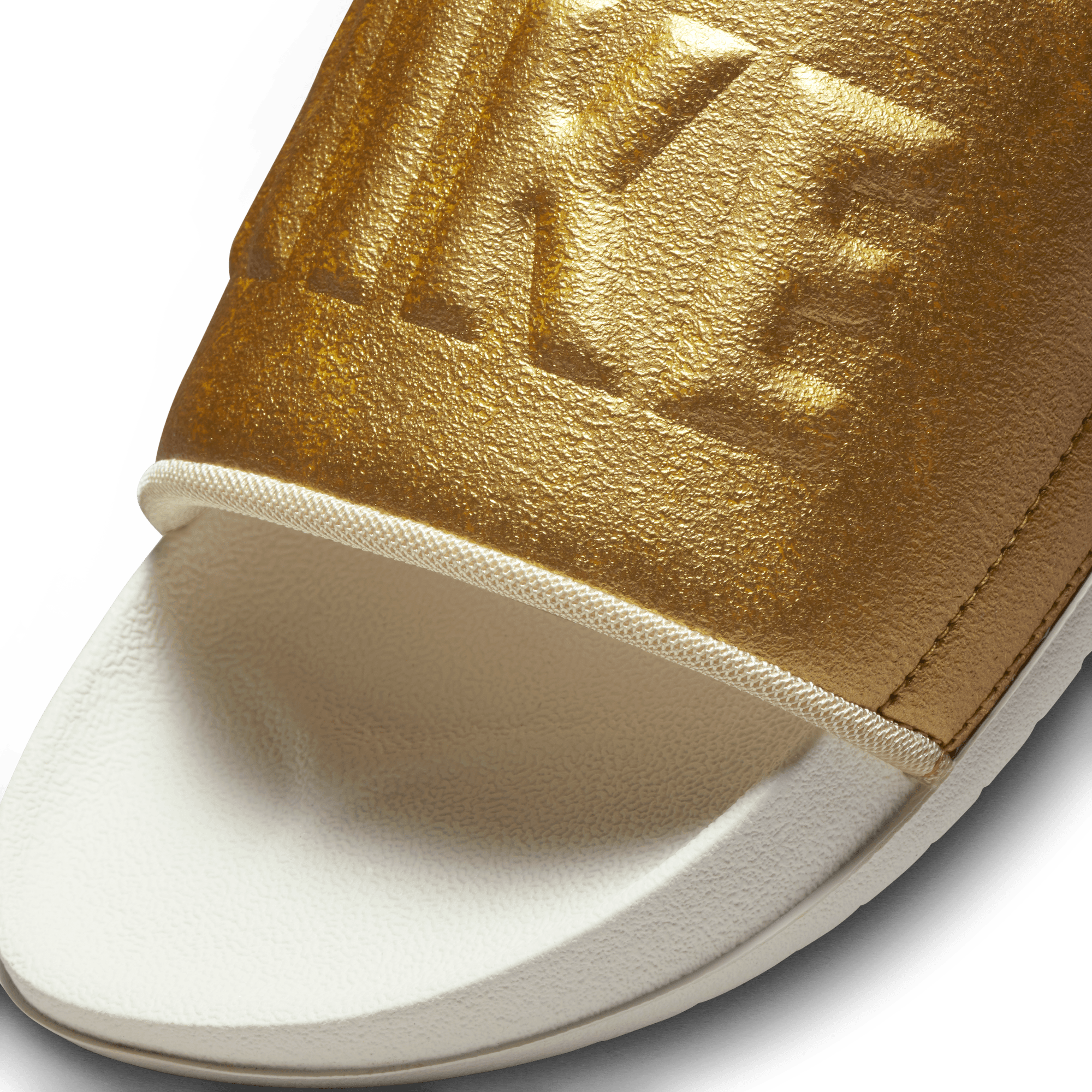 Nike best sale slide gold