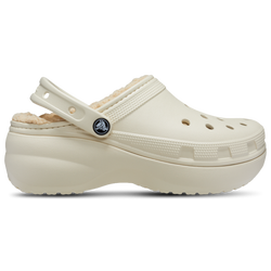 Women Flip-Flops and Sandals - Crocs Classic Pf Lined Clog - Bone