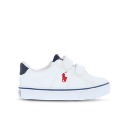 Baby Shoes - Polo Ralph Lauren Sayer - White Tumbled-Navy-Red