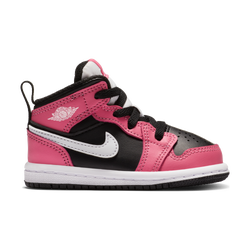 Baby Shoes - Jordan 1 Mid - Black-White-Pinksicle