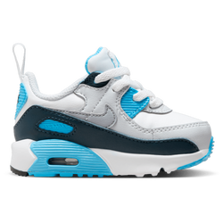 Infants Shoes - Nike Air Max 90 - White-Wolf Grey-Baltic Blue