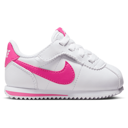 Infants Shoes - Nike Cortez EasyOn - White-Laser Fuchsia