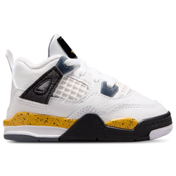Infants Shoes - Jordan 4 Retro - White-Tour Yellow-Dark Blue Grey