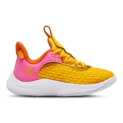 Pre School Shoes - Under Armour Curry 9 - Lemonade-Orange Fizz-Sky Blue