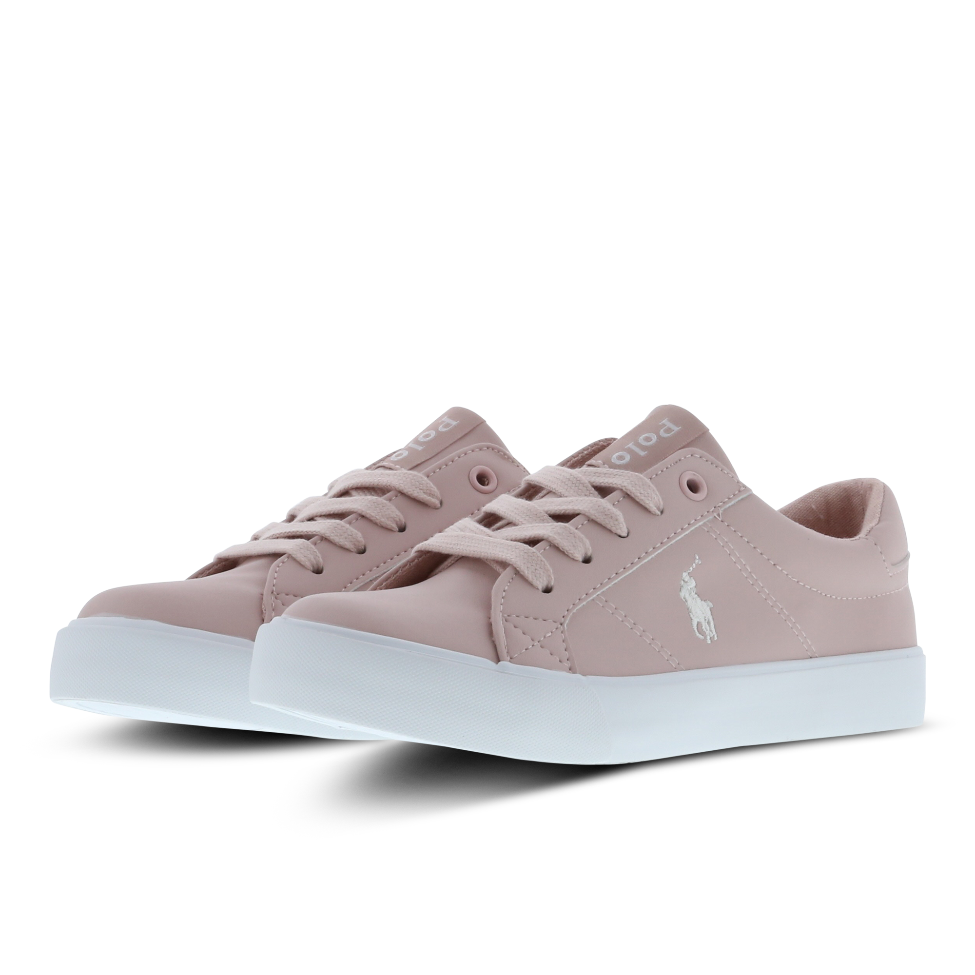 pink and white polo shoes