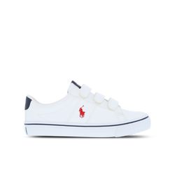 Pre School Shoes - Polo Ralph Lauren Sayer - White Tumbled-Navy-Red