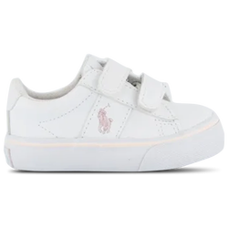 Pre School Shoes - Polo Ralph Lauren Sayer Ez - White-Lt Pink