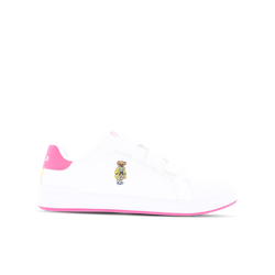 Pre School Shoes - Polo Ralph Lauren Heritage Court - White-Baja Pink